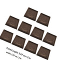 10 Pack 2 Inch Plastic Furniture Caster Cups Non Slip Rubber Floor Protectors Anti Skid Pads For Carpet And Hard Floors Protects Floors From Scratches Indentations Lets You Move Furniture Smoothly, shown in brown 2-inch square size.