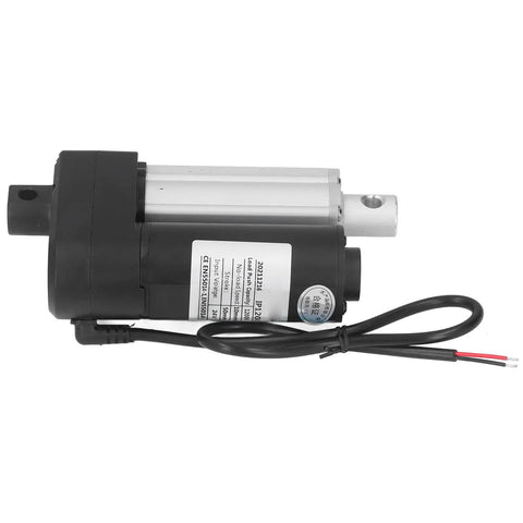 Side view of Go-To Heavy-Duty 24V High-Speed Linear Actuator with 50mm Stroke and 1200N Thrust, featuring built-in limit switch.