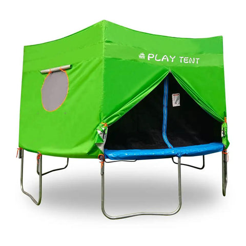 Ultimate 15 Foot Trampoline Tent For Straight Pole Trampolines Fits 6 Poles Easy Setup Weatherproof Durable UV Resistant