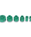 Grab This Pro FTVOGUE Hole Saw Set M14 Drill Bit Kit For Glass And Tile With A Tough Coating For Smooth, Clean Cuts On Marble And Stone Tiles Perfect For Fast Repairs And DIY Home Projects That Need Serious Grit. Six green M14 threaded diamond hole saw bits for glass and tile