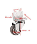 Set Of Four Universal Caster Wheels Featuring Slick 360 Degree Swivel Motion and Hella Smooth Floor Rolling Performance Ideal for Utility Carts Office Chairs and Wooden Cradles Built With Premium Tpe Rubber and Precision Ball Bearings Includes Two. Close-up of a heavy-duty swivel caster wheel with measurements labeled, showcasing smooth TPE material.