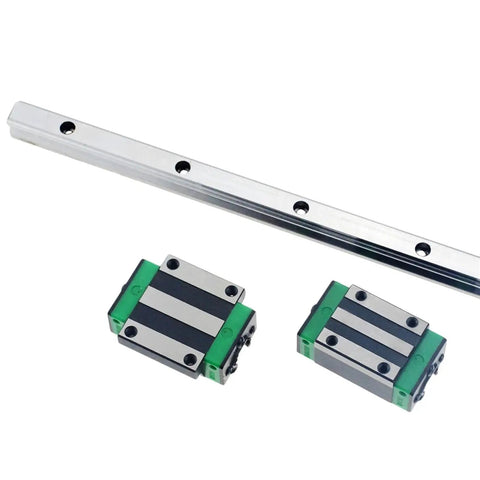 Square Linear Guide Rail With Cross Roller Guides And HGW Slide Block Carriages 100mm Kit For Precision CNC Machining And Robotic Motion Systems For Heavy Duty Industrial Grade Precision And Long Lasting Smooth Operation, rail and two carriages