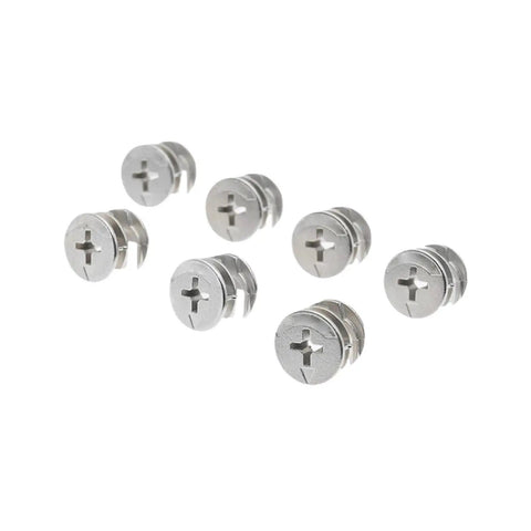 Heavy Duty Three In One Connector With Eccentric Wheel For Furniture And Drawers, 10mm 12mm 15mm Diameters, Zinc Alloy Nickel Plated Cam Lock Nut