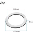 Front view of chrome steel thrust needle roller bearing with washer; outer Ø104mm, bore Ø80mm, 6mm thick.