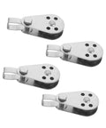 Heavy Duty Stainless Steel Sailing Pulley Blocks 4 Pack For Rope And Cable Systems Marine Kayak Anchor Pulley Replacement Wheels