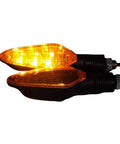 Must-Have E-Bike Tail Light With Bright 36V To 72V LED Turn Signals And Brake Lamp For Ultimate Night Ride Safety And High Visibility On The Street amber ABS pair with wires