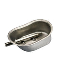 Heavy Duty Stainless Steel Pig Waterer Bowl With Nipple Feeder For Hog Sows Swine And Piglets Rustproof Farm Livestock Cup angled view