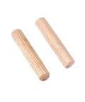 Rock Solid Wooden Dowel Pins Fifty Pieces Eight Millimeter By Forty Millimeter Eucalyptus Wood Rods shown in close-up view.