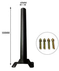 JUDYSSY Solar Lights Outdoor Led Solar Powered Motion Sensor Light with black mounting pole and anchor screws for installation.