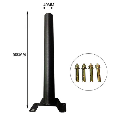 JUDYSSY Solar Lights Outdoor Led Solar Powered Motion Sensor Light with black mounting pole and anchor screws for installation.