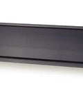 Durable Aluminum 2 By 10 Inch Office Desk Nameplate Sign Holder Matte Black for 2 By 8 Or 2 By 10 Nameplates, side view