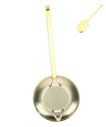 Gold metal pendulum clock replacement part, 5.90 inch wall clock accessory, DIY repair tool for quartz movement clocks, sturdy metal pendulum.