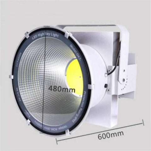 Pro Grade Rechargeable Floodlight With Blazing Bright Lumens And Complete Weather Shielding Optimized For Wet Outdoor Tunnel Runs And Heavy Duty Job Site Safety Tasks Featuring Corrosion Resistant Aluminum Frame, 480mm diameter.