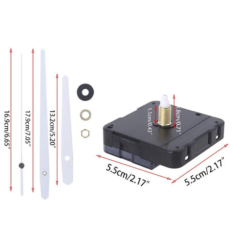 Quartz Wall Clock Movement Replacement Kit With Silent Mechanism And Hands For Easy DIY Clock Repair, Precise Watchmaker Accuracy