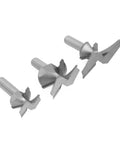 Workhorse Lathe Turning Tool Set With Heavy Duty Carbide Insert Cutters For Woodworking And Metal Milling Featuring three carbide insert cutters.