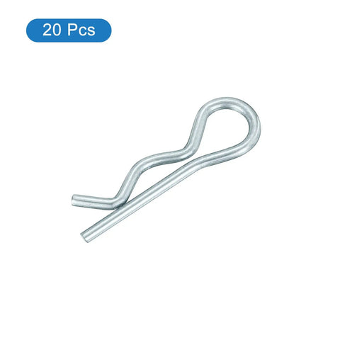 Heavy Duty 1 Mm By 17 Mm Cotter Pins Spring Fasteners Hairpin Retaining Pins R Clip Kit For Bolts And Pins In Metalwork And Equipment Applications 20 Pcs Galvanized Carbon Steel Silver Tone Uxcell