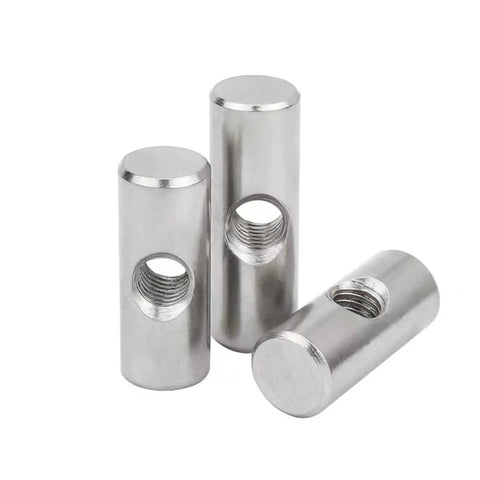 Assorted Furniture Barrel Nuts And Slotted Cross Dowels Kit Must Have With Silver Thumb Screws 5 Pcs For Secure Bolt Connections