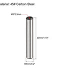 Internal Thread Dowel Pin Set 5 Pcs 5x30mm Chamfered Flat Carbon Steel Cylindrical Pins For Woodworking And Metalwork M3 Thread Depth 6mm