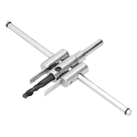 Heavy Duty Adjustable Twist Hole Saw Kit With HSS Knives For Drilling Custom Circles In Cork MDF And Hardwood Up To Seven Inches Wide Plus Four Inch Depth Cut Perfect For Serious DIY Garage Projects, adjustable HSS cutter
