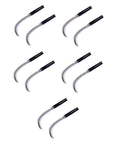 10 Piece All In One Mowing Sickle Set With Rustproof Harvesting Tools For Gardening And Weeding Comfortable Handy One Hand Grip And Solid Wood Non Slip Handles For Efficient Yard Work showing array of curved blades with black handles