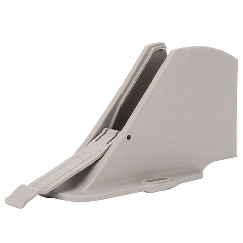 Durable Plastic Sewing Machine Cover For Most Industrial Models Lightweight And Easy To Install Wide Compatibility To Fit Commercial Machines Perfect For Workshops And Home Garages A Smart Gift For Tailors And Crafters, side view showing lightweight plastic material