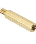 Brass M4 Male To Female Thread Spacer Standoff 41mm Total Length With 6mm Hex Pillar And 35mm Body Gold For Drones Quadcopters PC Builds And Circuit Boards Pack Of 10
