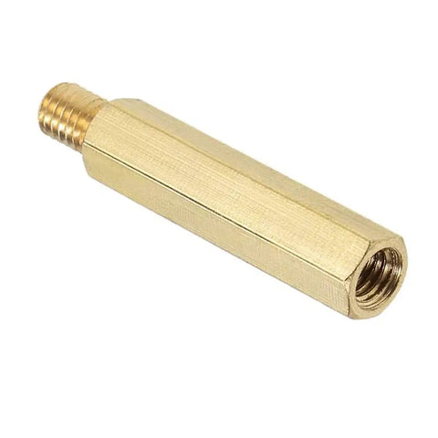 Brass M4 Male To Female Thread Spacer Standoff 41mm Total Length With 6mm Hex Pillar And 35mm Body Gold For Drones Quadcopters PC Builds And Circuit Boards Pack Of 10