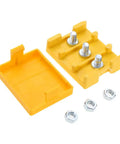 Bright Yellow 3-Wire E-Bike Motor Phase Wire Connector Junction Box for Controllers, Battery Cables, and Terminal Blocks
