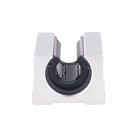 Front view of 4 Pack SBR16UU Linear Ball Bearing Slides 16mm Open Block Aluminum for CNC Routers
