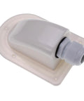IP68 Waterproof Solar Cable Entry Gland for RV, Caravan, Marine, and Boat Installations, Weather Resistant Single Cable Housing in White, UV Resistant ABS, Lightweight Durable Design with Wind-Reducing Curved Top, white 108 x 71 x 44 mm gland