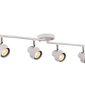 Dope Four Light Track Lighting Kit With Adjustable Heads And GU10 Sockets, 28 Inch Foldable Track System, white finish