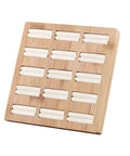 Straight Up The Coolest Wooden Ring Storage Tray With 15 Grids And Soft Velvet Lining To Keep Your Bling Organized On Vanity Or Dresser For Earrings And Bracelets, wooden tray with plush interior and 15 compartments