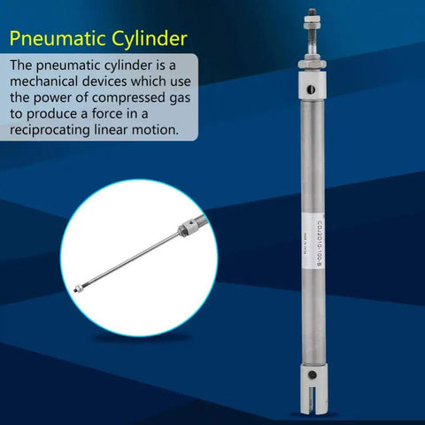 Stainless Steel Ten Millimeter Bore And Hundred Millimeter Stroke Double Acting Pneumatic Air Cylinder For Mini Automation Projects