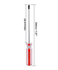 Magnetic U Shaped Spanner Screwdriver Featuring Five Inch Chrome Plated Steel Shaft Hella Durable Construction Designed To Knock It Out Fast On Any Job with clear red plastic handle.