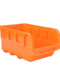 Single orange bin from Wall Mounted Hardware Storage Bins Set With 8 Stackable Bins And 3 Tracks For Garage Organization