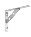 Heavy Duty Wall Mount Shelf Bracket In Stainless Steel L Shape Support For Kitchen Bath Laundry And Garage Corrosion Resistant Silver Finish