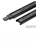 Heavy Duty Two Section Drawer Slides With Silent Damping System For 10 To 20 Inch Cabinets Cold Rolled Steel Cabinet Hardware For Effortless Quiet Operation, with screws