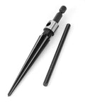 T-handle tapered reamer tool with 6-fluted conical tip, 3–13 mm range, and 1/4 in hex shank.