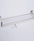 Stainless Steel Double Bar Towel Bar Rack 60x15cm Quick Dry Adhesive Mount Bath Towel Holder No Fuss Rustproof SUS304 Bright Finish