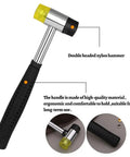 DIY Leather Rivet Kit 240 Sets Tubular Double Cap Rivets hammer, ergonomic handle and nylon double head