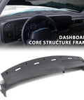 G-PLUS gray TPE dash cover for Dodge Ram 1994–1997, front interior view