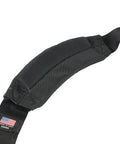Close-up of padded adjustable shoulder strap for tool tote and 5003 series bags, showing texture and stitching detail.