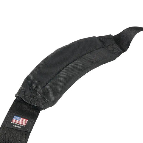 Close-up of padded adjustable shoulder strap for tool tote and 5003 series bags, showing texture and stitching detail.