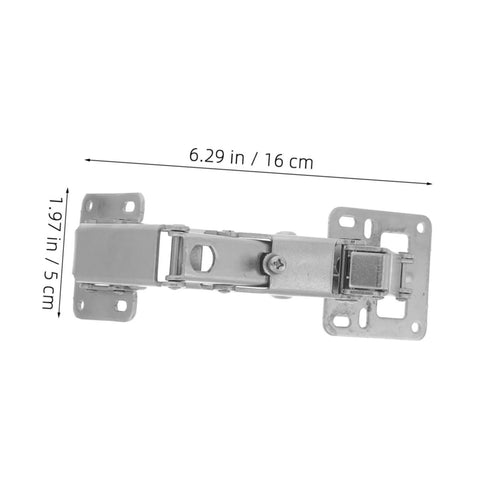 Operitacx 2-pack concealed door hinge for fire doors; heavy-duty cold-rolled steel, metallic finish, 6.29 in (16 cm) long