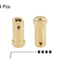 Beefy Hex Coupler 6mm Bore Brass Shaft Connector For RC Motors And Model Cars, 4 pieces with screws and tool