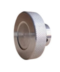Side view of Aluminum Alloy Knurled Handwheel For Stepper Motors 60mm Outer Diameter 10mm Bore CNC Precision Machining