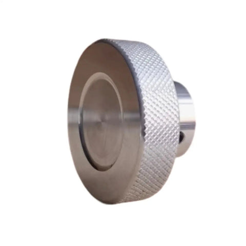 Aluminum Handwheel 50mm Diameter Knurled Grip, 8mm Bore for Slide Displacement Platform Handle, side view