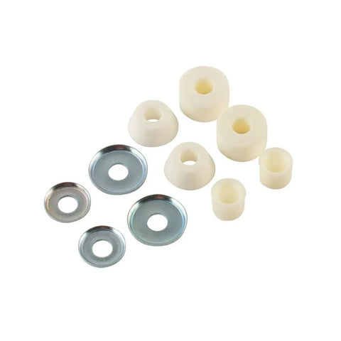 Skateboard Truck Bushings Set 92A White For Most Standard Trucks Includes Upper And Lower Bushings Pivot Cups And Washers