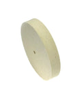 Heavy Duty 125 To 300mm Felt Polishing Buffing Wheel For Metal Mirror Surface Finish Bench Grinder Tool With 25mm Arbor, angled view.