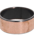 Heavy Duty Oilless Bushing 45mm Bore 50mm Outer Diameter 20mm Length Plain Sleeve Bearing with bronze coating and carbon steel base.